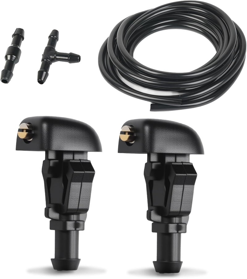 OTUAYAUTO Front Windshield Washer Nozzles Kit for 2004-2013 Ford F150 - Replaces OEM # 3W7Z-17603-AA, 3W7Z17603AA, Washer Jet & Fluid Hose with Connector - Image 1